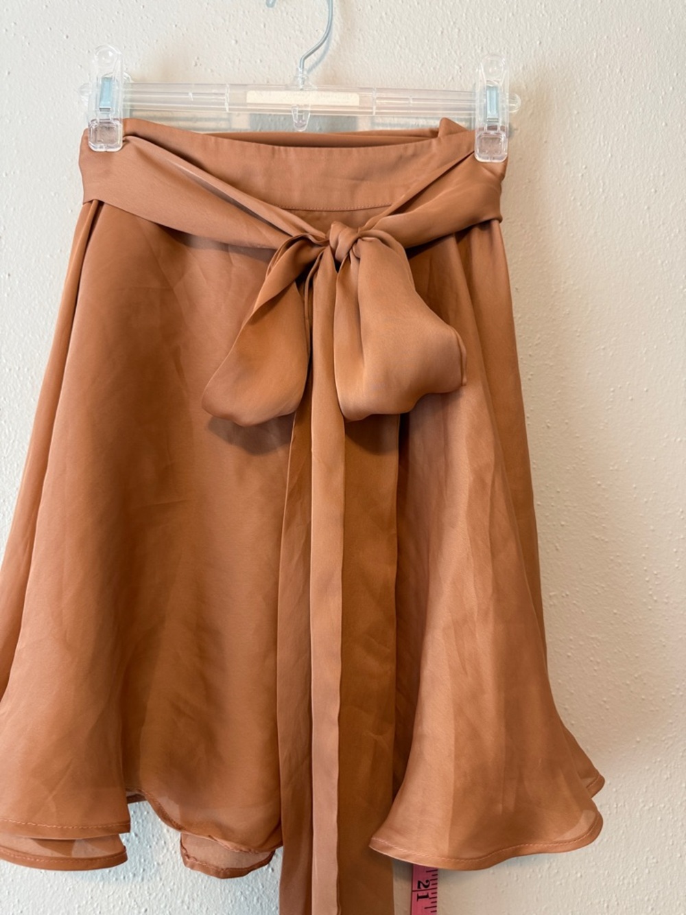 Free People Rust Brown Tie-Waist Circle Skirt